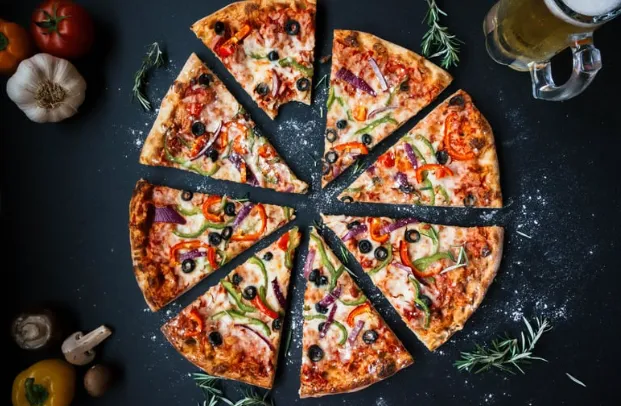 Delicious Fully Loaded Pizza at Strathcona Pizza in Edmonton, AB